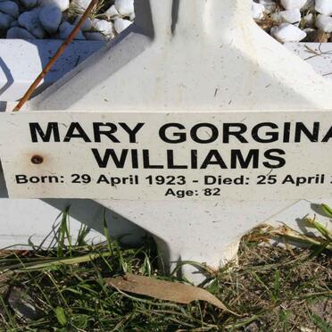 WILLIAMS Mary Gorgina 1923-2005