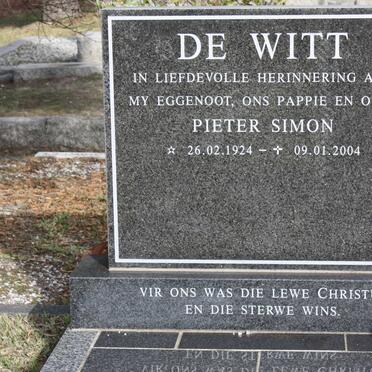 WITT Pieter Simon, de 1924-2004