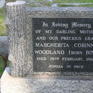 WOODLAND Margherita Corinna nee BINI -1965