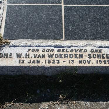 WOERDEN Johanna W.H., van nee SCHEEPSTRA 1923-1959