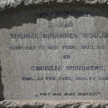 WOUDBERG Michiel Johannes -1950 &amp; Cornelia -1957