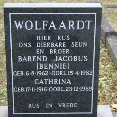 WOLFAARDT Cathrina 1916-1989 :: WOLFAARDT Barend Jacobus 1962-1982