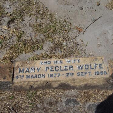 WOLFE Mary Pegler 1877-1965