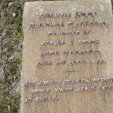 WYKEHAM Adeline Emma Blanche -1922