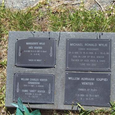 WYLIE Michael Ronald 1918-1998 &amp; Marguerite VENTER 1920-1997 :: VENTER Willem Adriaan 1890-1977 &amp; Griet 1890-1951