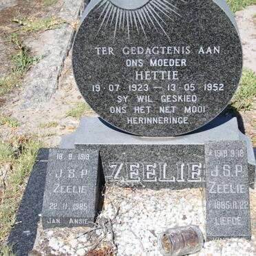ZEELIE J.S.P. 1919-1985 &amp; Hettie 1923-1952