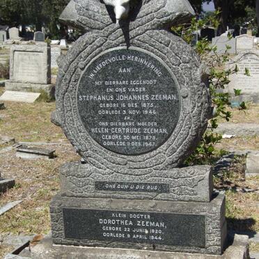 ZEEMAN Stephanus Johannes 1875-1946 &amp; Helen Gertrude 1879-1947 :: ZEEMAN Stephen -1964 &amp; Dorothea -1977