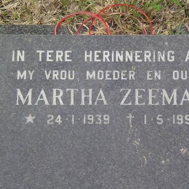 ZEEMAN Martha 1939-1996