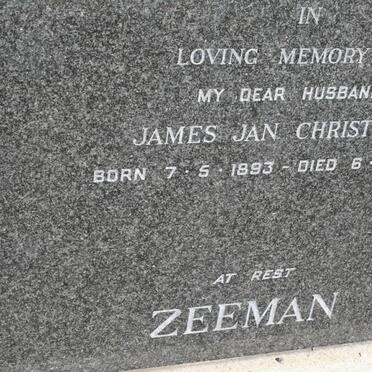 ZEEMAN James Jan Christiaan 1893-1971