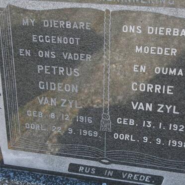 ZYL Petrus Gideon, van 1916-1969 &amp; Corrie 1926-1998