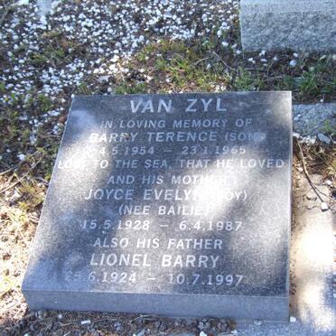 ZYL Lionel Barry, van 1924-1997 &amp; Joyce Evelyn BAILIE 1928-1987 :: VAN ZYL Barry Terence 1954-1965