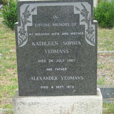 YEOMANS Alexander -1979 &amp; Kathleen Sophia -1967