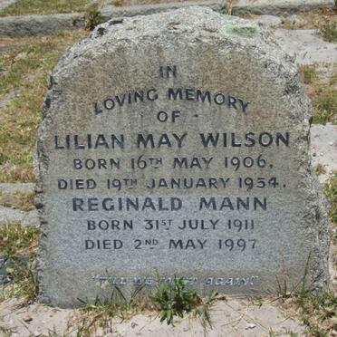 WILSON Lilian May 1906-1954 :: MANN Reginald 1911-1997
