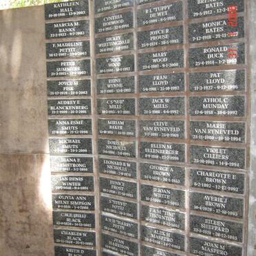 MEMORIAL WALL # 8