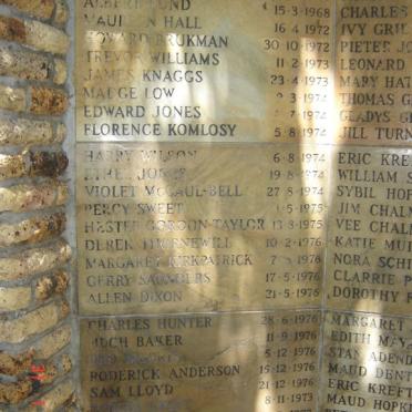MEMORIAL WALL # 1