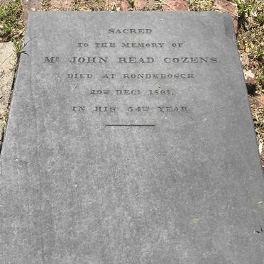 COZENS John Read -1861