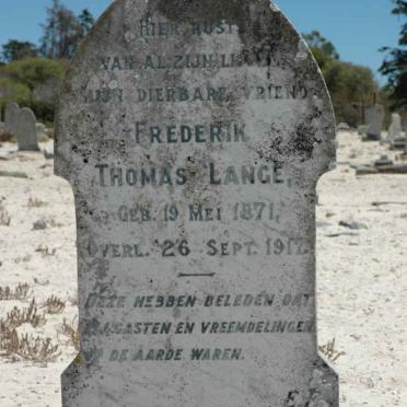 LANGE Frederik Thomas 1871-1917