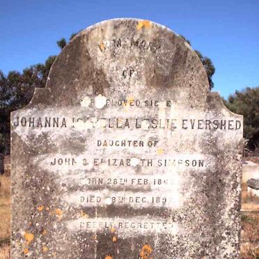 SIMPSON Johanna Isabella Leslie Evershed 1860-1892