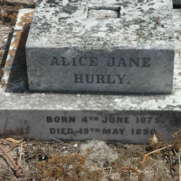 HURLY Alice Jane 1875-1890 