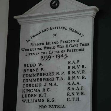4. Inside the Garrison Church - Memorial - Former Island Residents