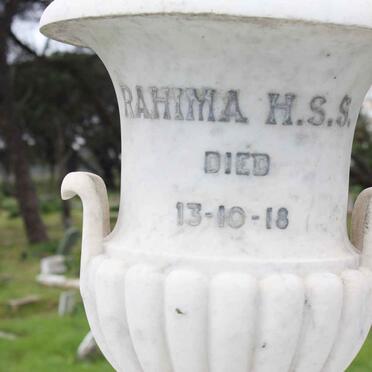 SULLAIMAN Rahima Hajee S.S. 1869-1918