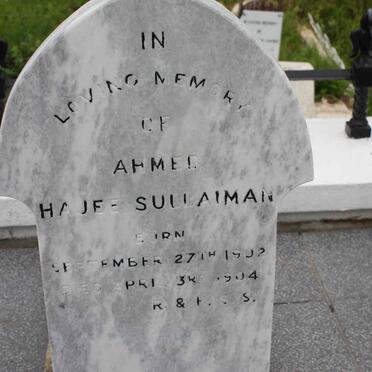 SULLAIMAN Ahmee Hajee 1902-1904