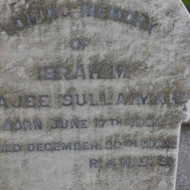 SULLAIMAN Ibrahim Hajee 1901-1902