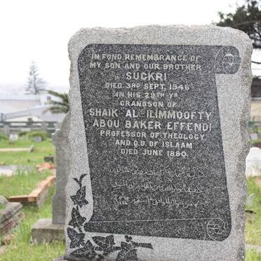 EFFENDI Suckri -1946 :: EFFENDI Al-Ilim Moofty Abou Baker -1880