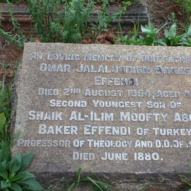 EFFENDI Omar Jalaloodien Baker -1954 :: EFFENDI Al-Ilim Moofty Abou Baker -1880