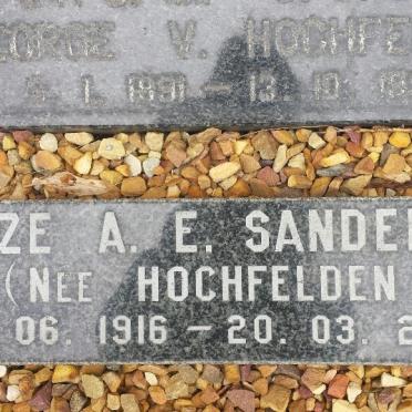 SANDEMAN Eliza A. E. nee HOCHFELDEN 1916-2002