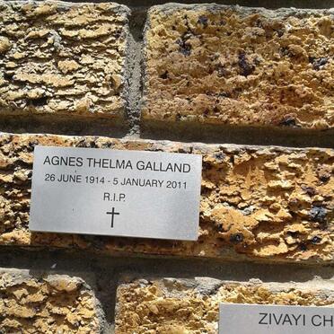GALLAND Agnes Thelma 1914-2011
