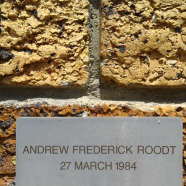 ROODT Andrew Frederick -1984