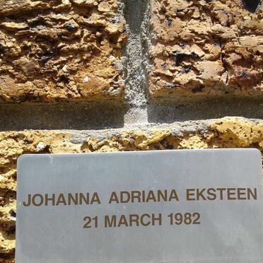 EKSTEEN Johanna Adriana -1982