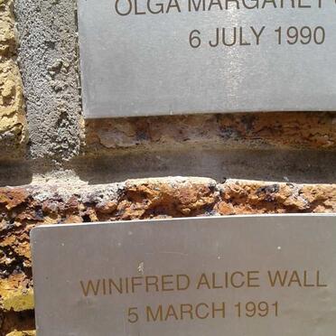 WALL Winifred Alice -1991