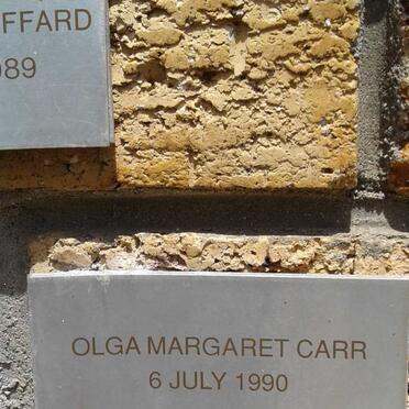 CARR Olga Margaret -1990