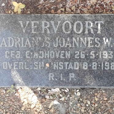 VERVOORT Adrianus Johannes W.M. 1936-1988