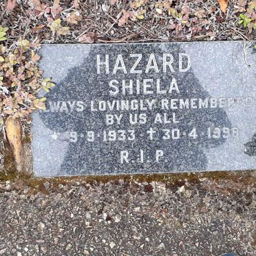 HAZARD Shiela 1933-1998