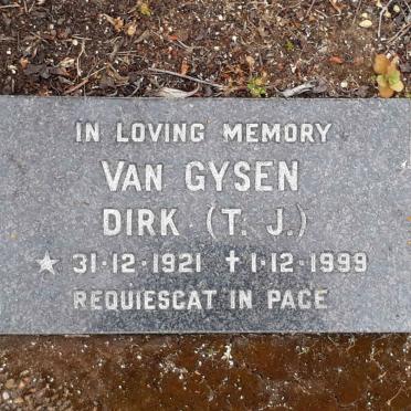 GYSEN T.J., van 1921-1999