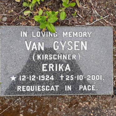 GYSEN Erika, van nee KIRSCHNER 1924-2001
