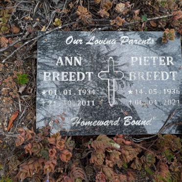 BREEDT Pieter 1936-2021 &amp; Ann 1934-2011