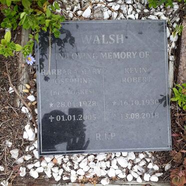 WALSH Kevin Robert 1930-2018 &amp; Barbara Mary Josephine VOAKES 1928-2005