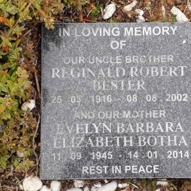 BESTER Reginald Robert 1916-2002 :: BOTHA Evelyn Barbara Elizabeth 1945-2014