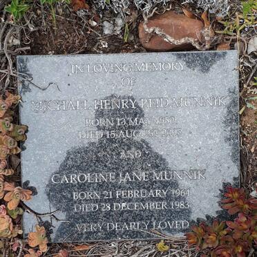 MUNNIK Michael Henry Reid 1930-2005 :: MUNNIK Caroline Jane 1964-1983