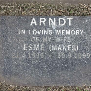 ARNDT Esme nee MAKES 1935-1999