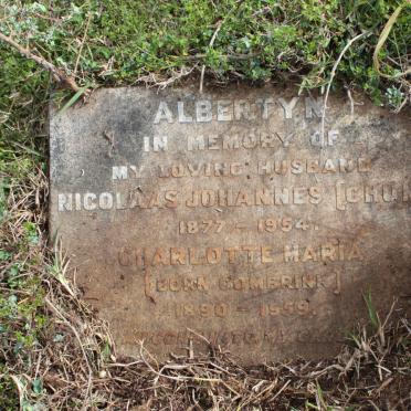ALBERTYN Nicolaas Johannes 1877-1954 &amp; Charlotte Maria COMBRINK 1890-1959