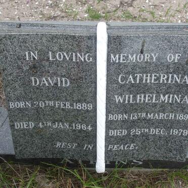 ATKINS David 1889-1964 &amp; Catherina Wilhelmina 1896-1979