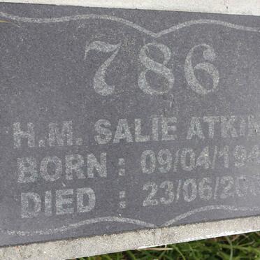 ATKINS Hadjie M. Salie 1942-2001
