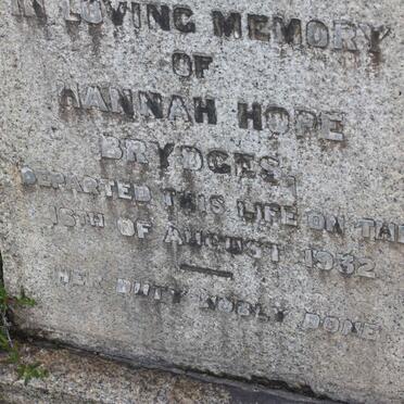 BRYDGES Hannah Hope -1932