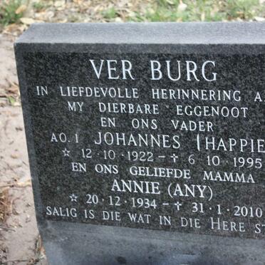 BURG Johannes, ver 1922-1995 &amp; Annie 1934-2010