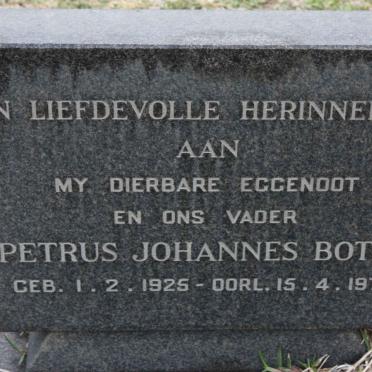 BOTHA Petrus Johannes 1925-1978